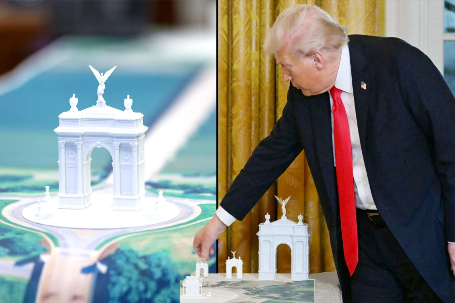 Arc de Trump rendering near Lincoln Memorial