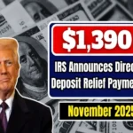 IRS direct deposit stimulus payment November 2025